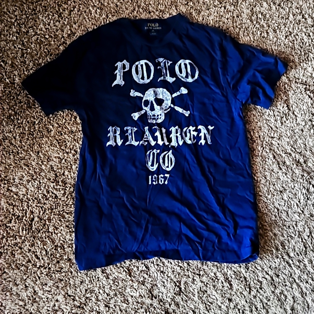 Boys Size 10-12 (M) Ralph Lauren Blue Tshirt